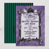 Invitation Maison hantée Ouverture (Support d'image arrière) (Devant / Derrière)