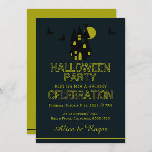 Invitation Maison hantée, Parti d'Halloween