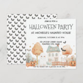 Invitation Maison hantée pour enfants Halloween Party (Devant / Derrière)