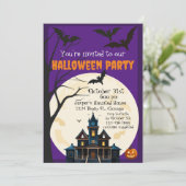 Invitation Maison Hantée Soirée Halloween Effrayante (Debout devant)
