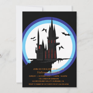 Invitation Maison hantée sombre Spooktacular Fête d'Halloween