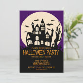 Invitation Maison hantée sur une colline Soirée Halloween (Debout devant)