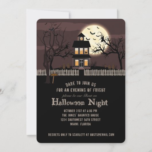 Invitation Maison haunted (Devant)