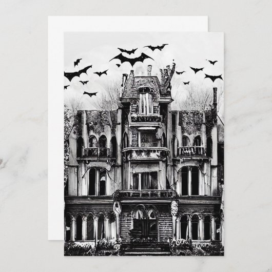 Invitation Maison haunted (Devant / Derrière)