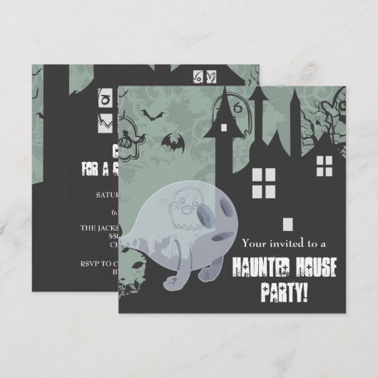 Invitation Maison haunted (Devant / Derrière)
