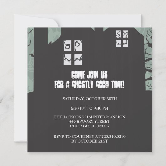 Invitation Maison haunted (Dos)