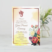 Invitation Maison hindou Réchauffement Griha Pravesh (Debout devant)