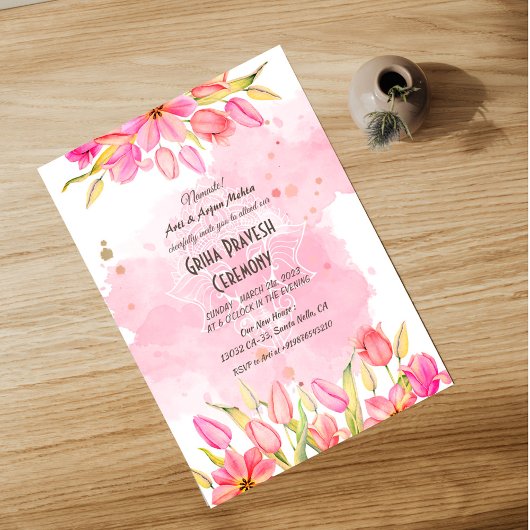 Invitation Maison hindou Réchauffement Griha Pravesh