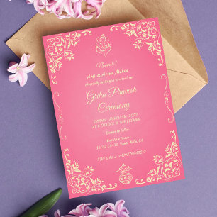 Invitation Maison hindou Réchauffement Griha Pravesh