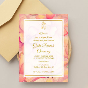 Invitation Maison hindou Réchauffement Griha Pravesh