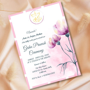 Invitation Maison hindou Réchauffement Griha Pravesh