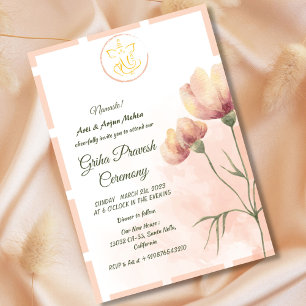 Invitation Maison hindou Réchauffement Griha Pravesh