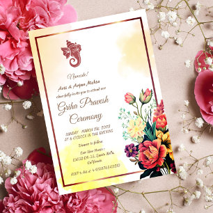 Invitation Maison hindou Réchauffement Griha Pravesh