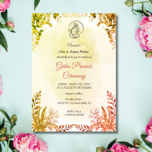 Invitation Maison hindou Réchauffement Griha Pravesh