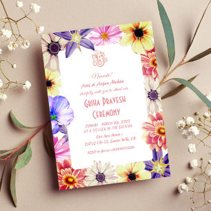 Invitation Maison hindou Réchauffement Griha Pravesh