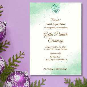 Invitation Maison hindou Réchauffement Griha Pravesh