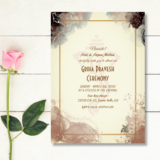 Invitation Maison hindou Réchauffement Griha Pravesh