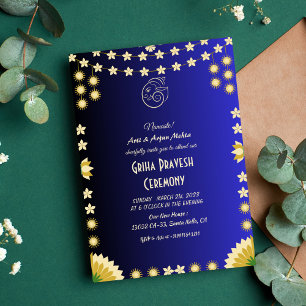 Invitation Maison hindou Réchauffement Griha Pravesh