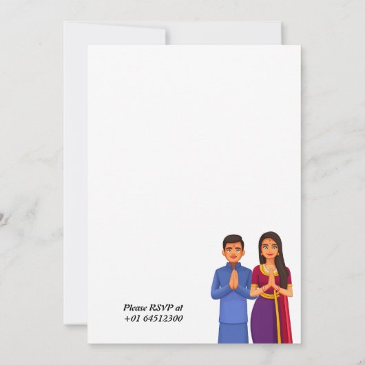 Invitation Maison hindou Réchauffement Griha Pravesh Minimal (Dos)