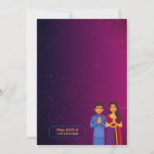 Invitation Maison hindou Réchauffement Griha Pravesh Rose dor (Dos)