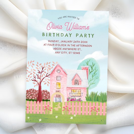 Invitation Maison mignonne dessinée à la main