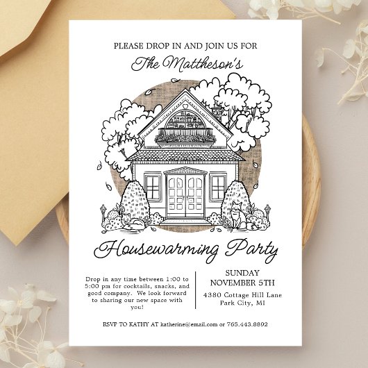 Invitation Maison Mignonne Fête de Crémaillère