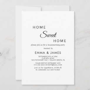 Invitation Maison Minimaliste Maison Douce Fête de Chauffage 