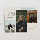 Invitation Maison moderne bohème diplômée multi photo open ho (Devant / Derrière)