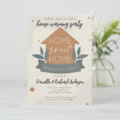 Invitation Maison moderne Sweet Maison Maison Fête de Réchauf (Debout devant)