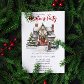 Invitation Maison nostalgique avec Décor de Noël
