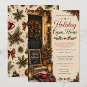 Invitation Maison ouverte à Noël (Devant / Derrière)