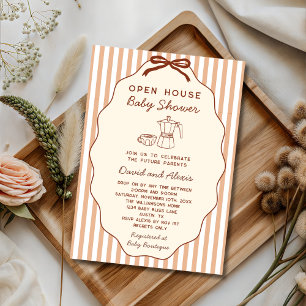 Invitation Maison ouverte Bonjour Bébé dessinée à la main Fêt