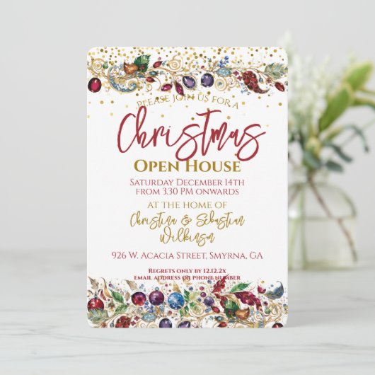 Invitation Maison ouverte de Noël (Debout devant)