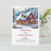 Invitation Maison ouverte de Noël de la ferme rouge (Debout devant)