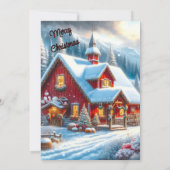 Invitation Maison ouverte de Noël de la ferme rouge (Dos)