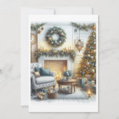 Invitation Maison Ouverte de Noël Élégante   (Dos)