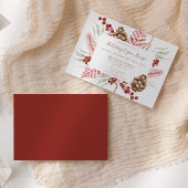 Invitation Maison ouverte de Noël Floral