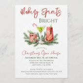 Invitation Maison ouverte de Noël pour égayer les esprits (Devant)