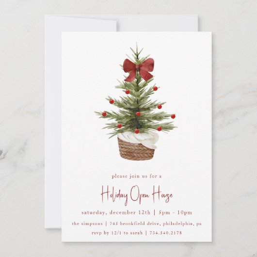 Invitation Maison ouverte de Noël Russe (Devant)