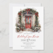 Invitation Maison ouverte de vacances Business Watercolor (Devant)