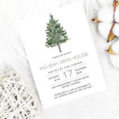 Invitation Maison ouverte de vacances de pin d'hiver rustique