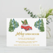 Invitation Maison ouverte de vacances Invitation d (Debout devant)