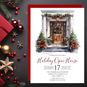 Invitation Maison ouverte de vacances Watercolor