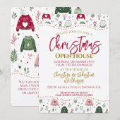 Invitation Maison ouverte déguisée en vilain pull de Noël (Devant / Derrière)