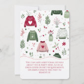 Invitation Maison ouverte déguisée en vilain pull de Noël (Dos)