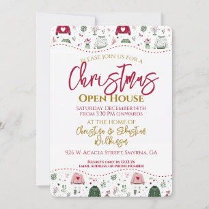 Invitation Maison ouverte déguisée en vilain pull de Noël