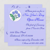 Invitation Maison Ouverte d'Hydrangea pour le Nouvel An (Devant / Derrière)