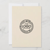 Invitation Maison ouverte élégante moderne Logo photo Entrepr (Dos)