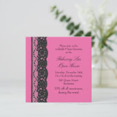 Invitation Maison ouverte Fuchsia French Lace (Debout devant)