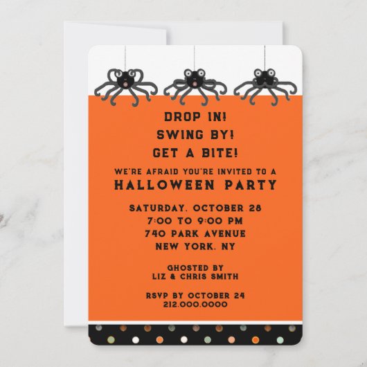 Invitation Maison ouverte Halloween (Devant)